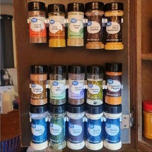 Space Saver- Black 10 pc Set Adjustable Spice Rack NEW 🏷️